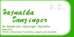 hajnalka danzinger business card